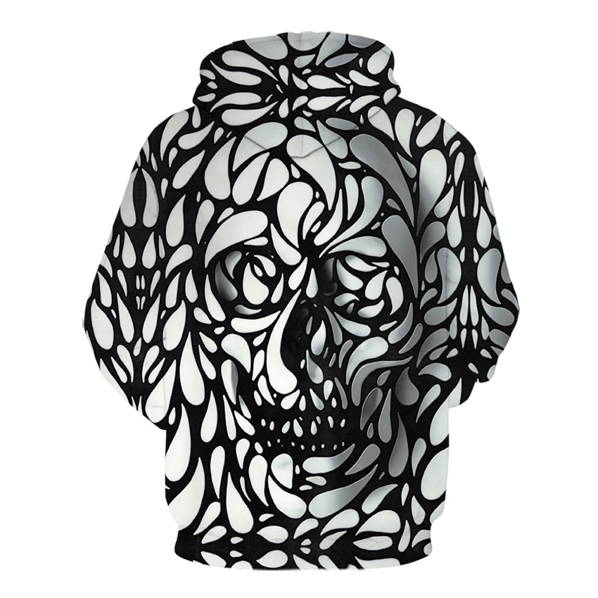 Толстовка с капюшоном Fire Skull мужская и женская модная толстовка спортивный