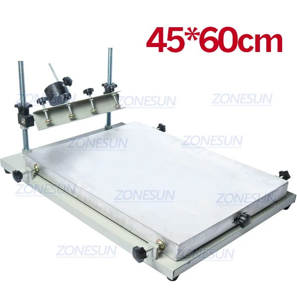 45x60cm ZONESUN Высокая точность трафарет принтер шелкографический принтер SMT припойная паста шелк Экран печатная машина для металла Пластик дерево - Цвет: 45x60cm