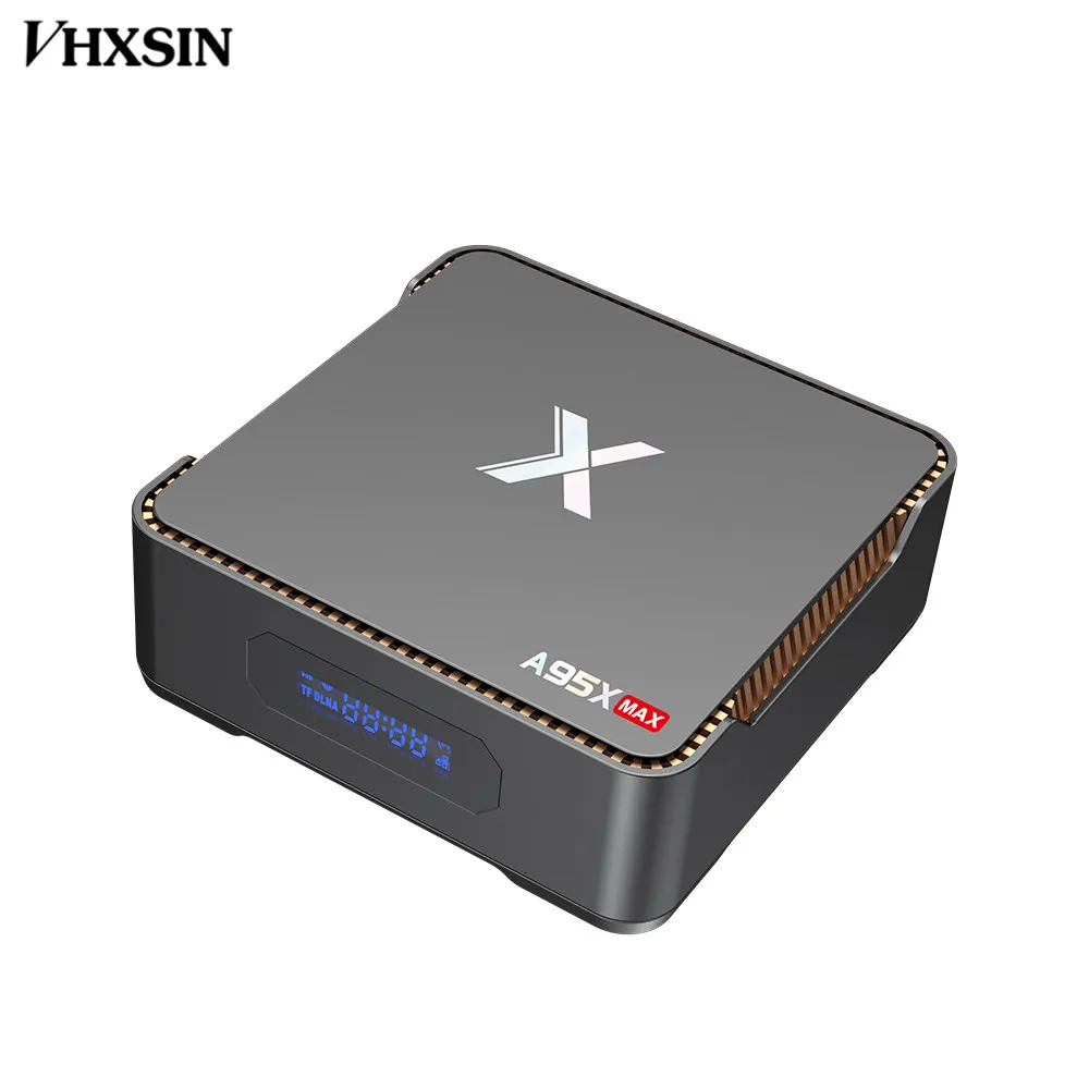 VHXSIN 10PCS/LOT A95X MAX Android 8.1 os 2gb 32gb 4gb 64gb amlogic s905x2 quad core tv box support rec and sata | Электроника