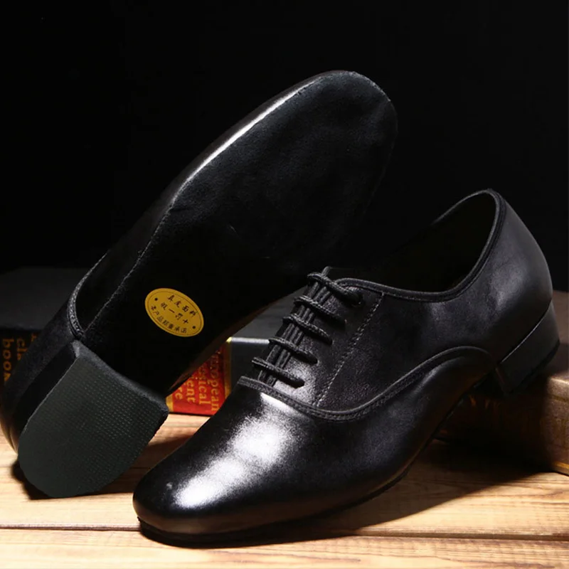 Black Suede sole BD88 профессиональный черный Каблук 2,5 см из натуральной кожи квадратный BD танцевальная обувь латинский бальный танец обувь Мужская кожа - Цвет: Black Suede sole