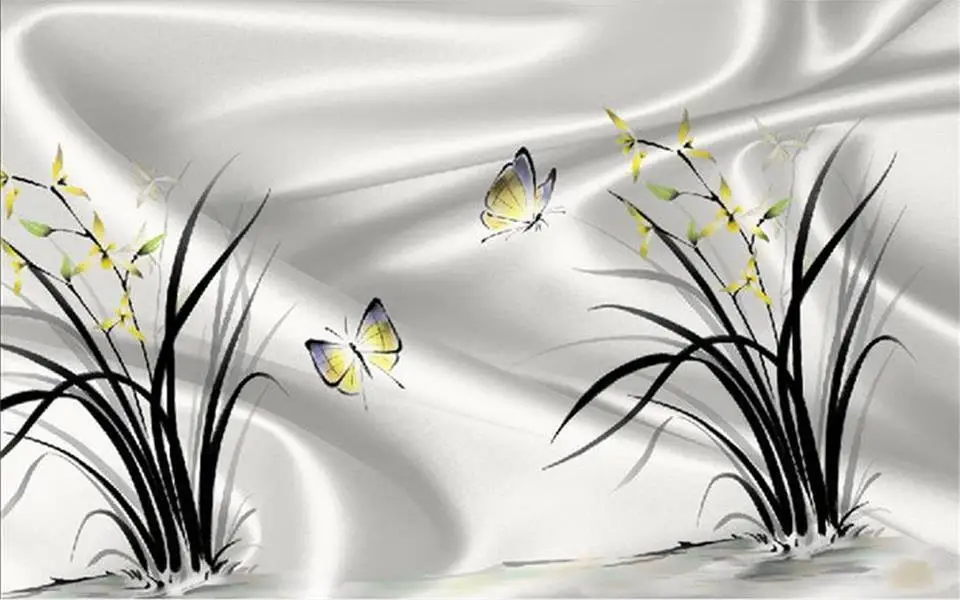 3D фотообои домашний декор фон обои для гостиной шелковая Орхидея HD фото большая