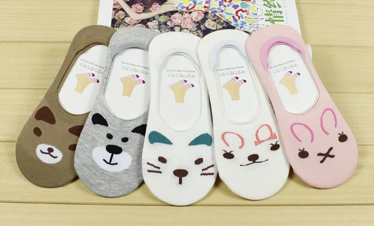 summer comfortable cotton bamboo fiber girl women's socks ankle low female invisible color boy hosier 1pair=2pcs WS72 | Женская