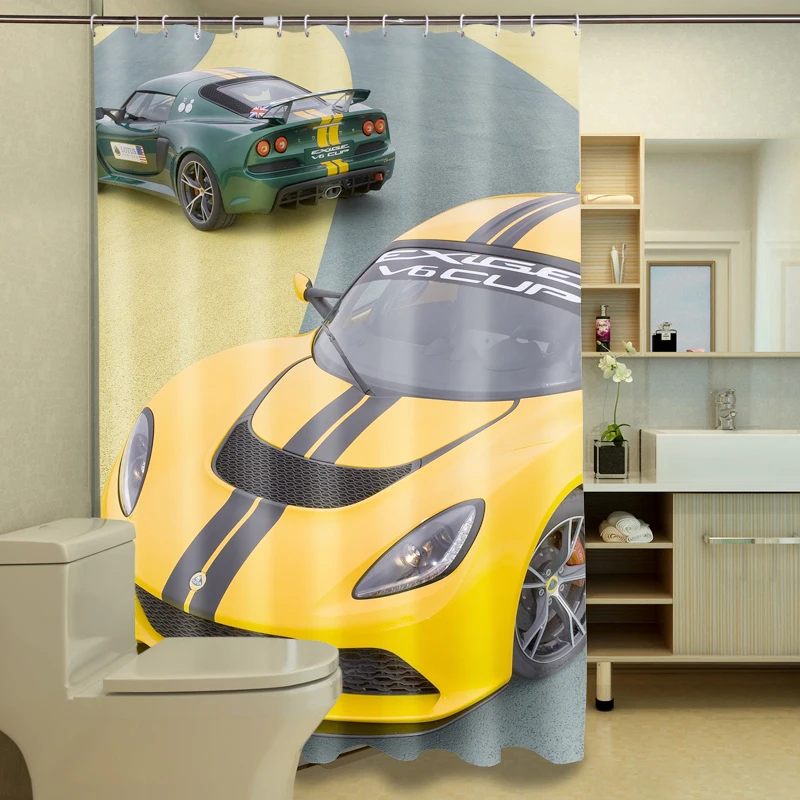 3d уличный автомобиль фото печать водонепроницаемый Душ занавес|waterproof shower