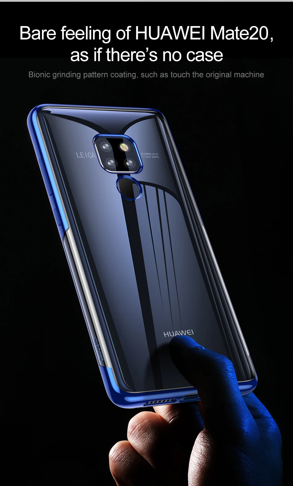 Роскошный чехол Baseus с покрытием для huawei mate 20 Pro Capinha, ультратонкая Прозрачная мягкая задняя крышка из ТПУ для huawei mate 20 Pro Coque