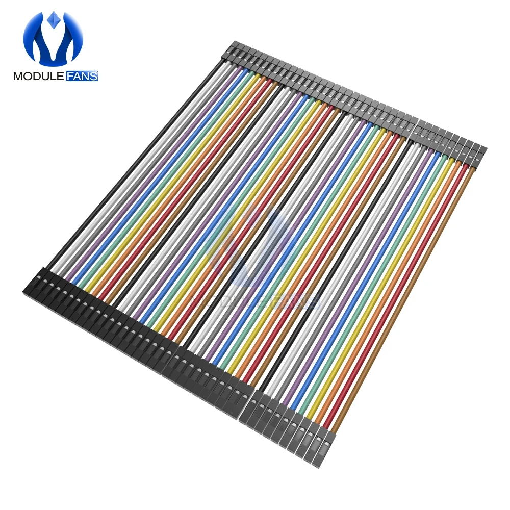 40-контактный 2 54 мм кабель dupont перемычка провод линия Мама-мама 10 см 1P для Arduino 40 шт.