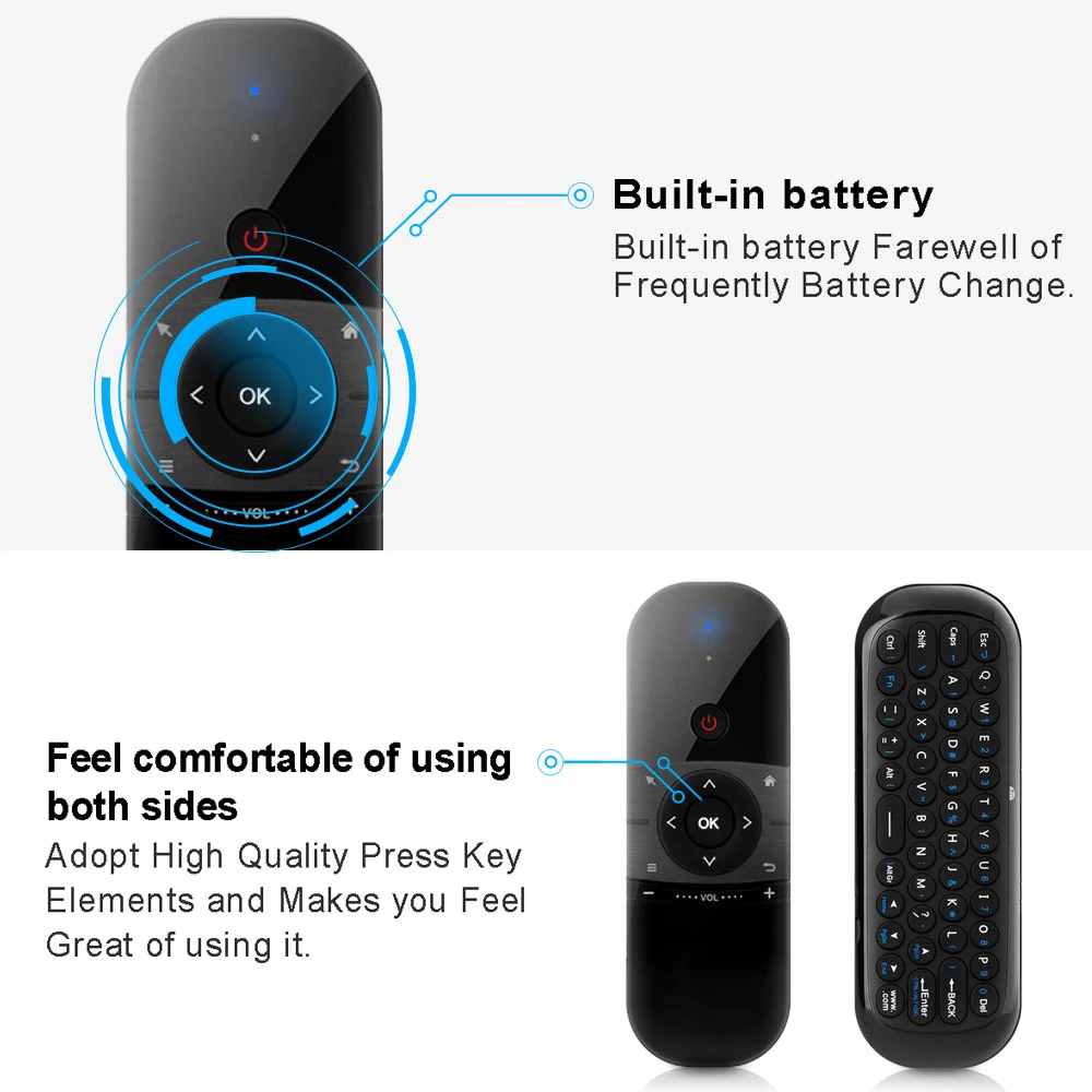 Беспроводная клавиатура Air Fly Mouse перезаряжаемая английская русская 2 4 ГГц мини