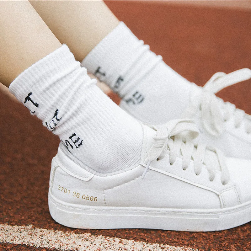 Gaeshow 2018 Korean Harajuku Streetwear Style Letter Socks Funny School Ladies Hip Hop Female ART IS NOT A CRIME Women | Женская одежда