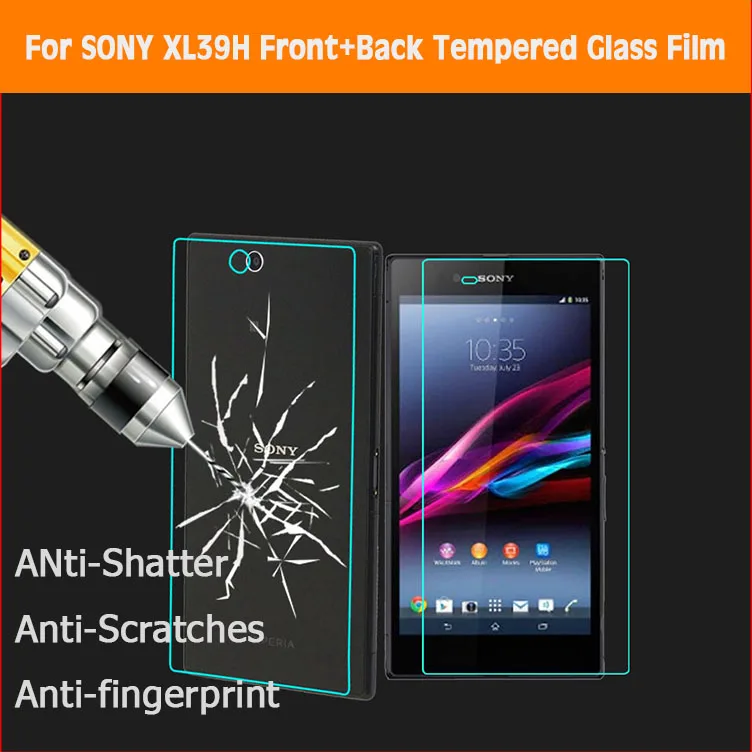 1 пара (передняя + задняя) 0 26 мм 2.5D пленка из закаленного стекла для Sony Xperia Z Ultra XL39h 6