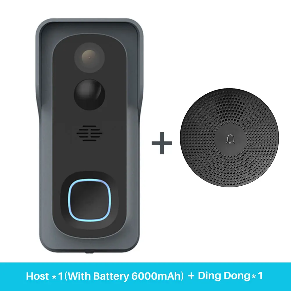 Host add Dingdong WiFi смарт-видео, дверной звонок камера домашняя охранная система ночного видения видеодомофон SmartLife приложение управление через iOS Android телефон - Цвет: Host add Dingdong