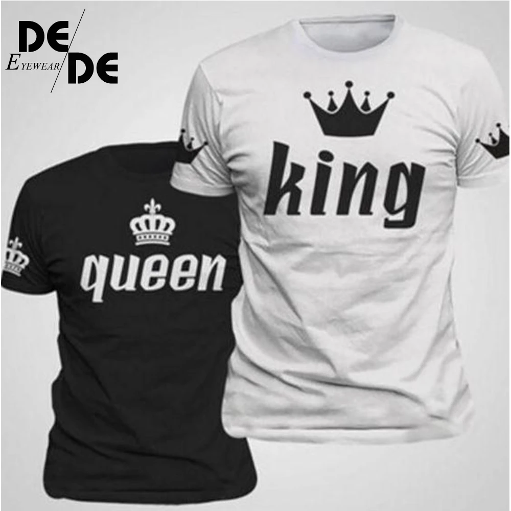 Футболка King Queen Lovers футболка с принтом короны парная одежда для влюбленных Женщин