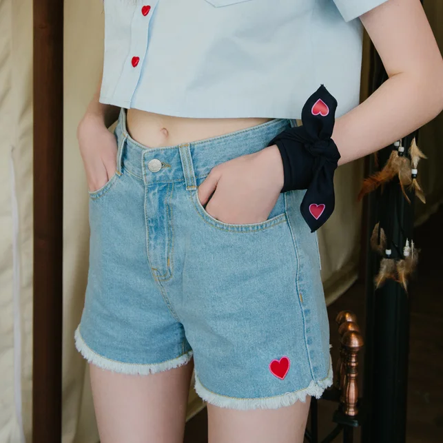 Женские джинсы с высокой талией и синими кисточками большие размеры на молнии