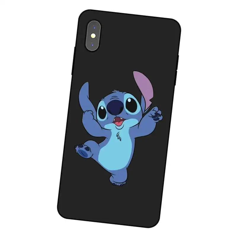 N418 Stitch Black Silicone Case Cover For Apple iPhone 11 Pro XR XS Max X 8 7 6 6S Plus 5 5S SE |