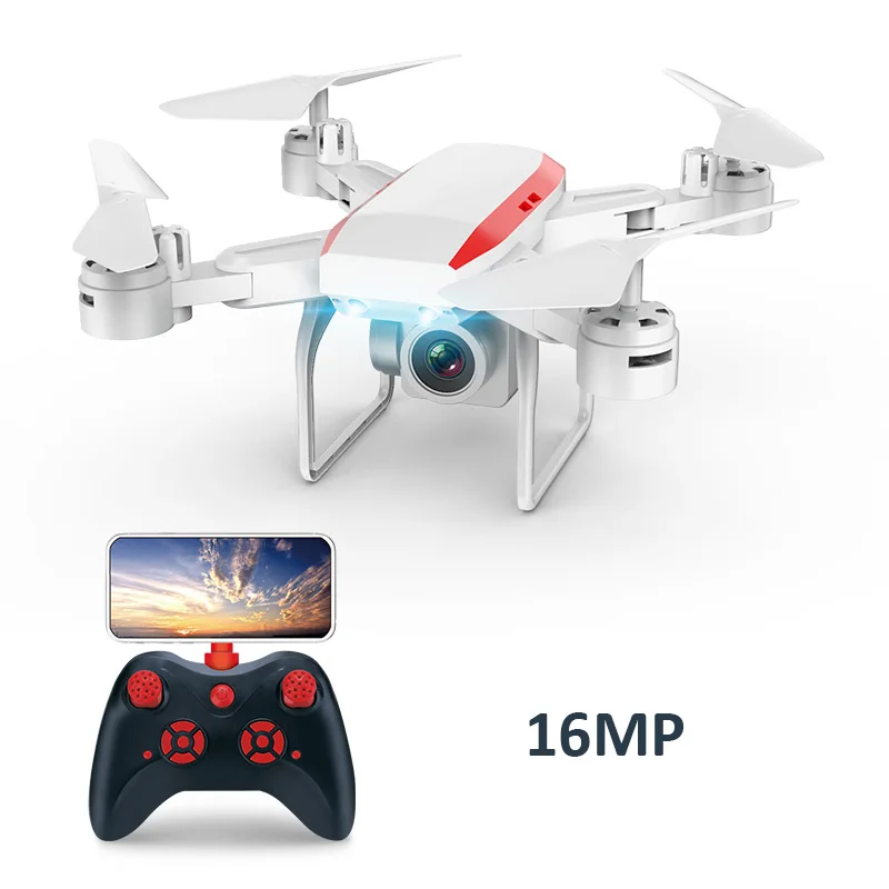 16MP Camera White Радиоуправляемый Дрон вертолет WiFi FPV с камерой 4K 16MP HD аэрофотосъемка Радиоуправляемый квадрокоптер Дрон удержание высоты Квадрокоптер Дрон - Цвет: 16MP Camera White