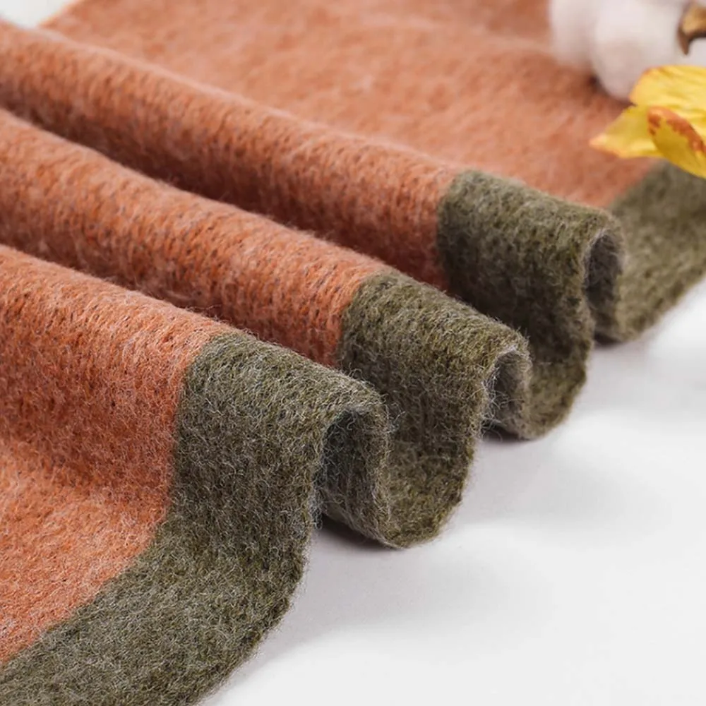 Милый детский шарф теплые шарфы для детей зимний теплый в полоску помпон |