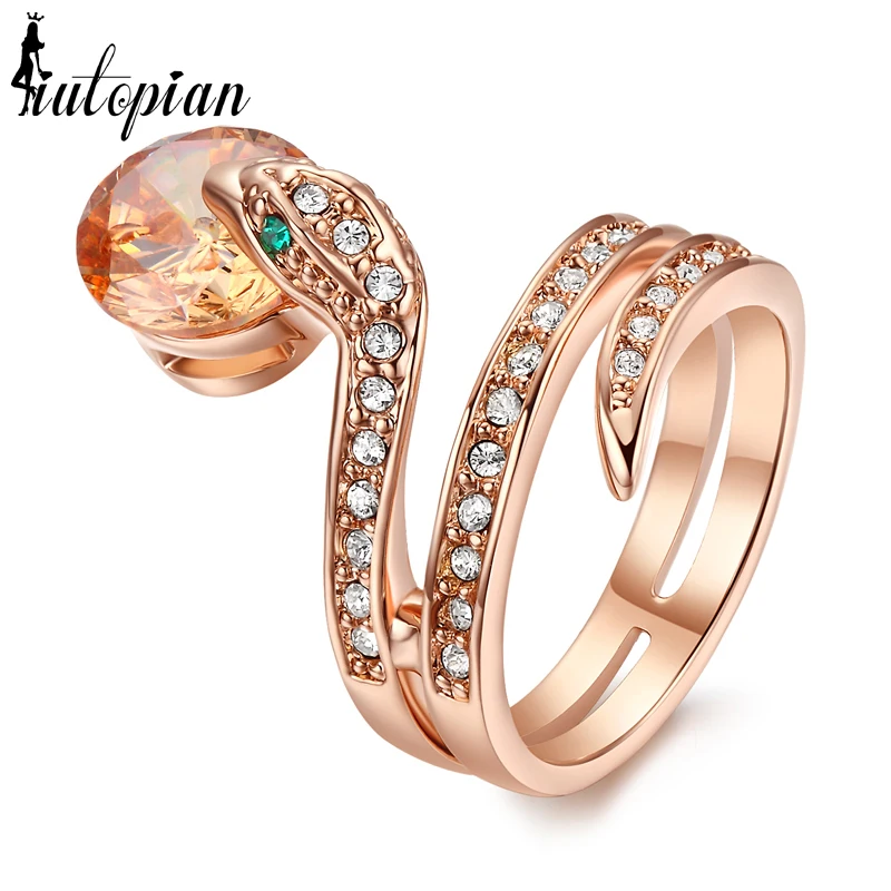 Iutopian брендовые оригинальные уникальные кольца в виде змейки Для Женщин Модные с