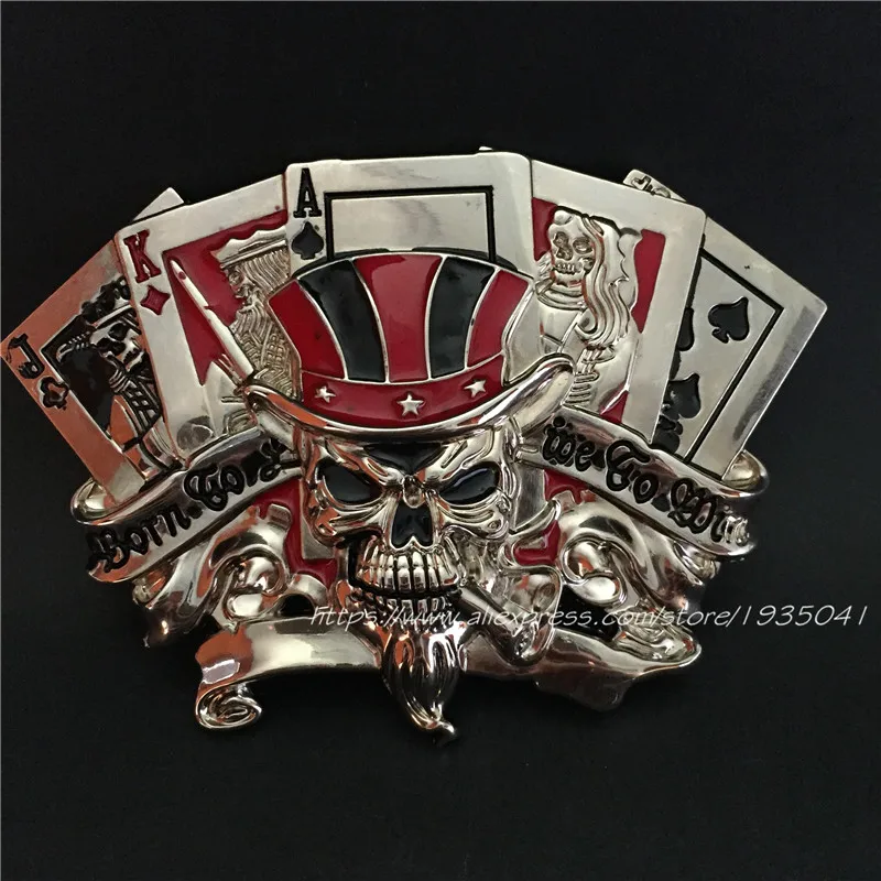 Роскошная металлическая пряжка для ремня в виде черепа розницу модные пряжки