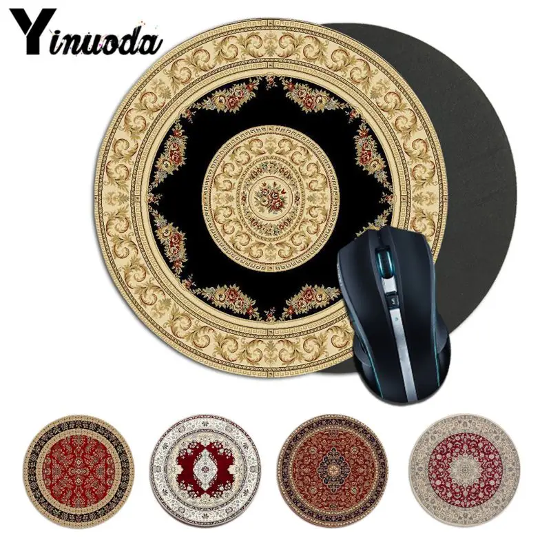 Круглые персидские коврики Yinuoda резиновый игровой коврик для мыши ПК лидер
