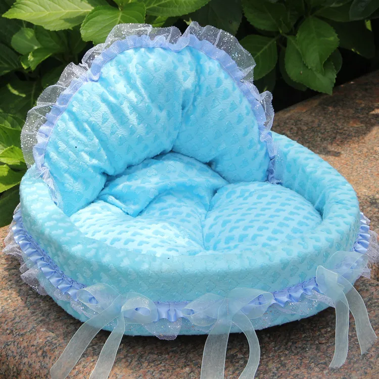 Кровать для домашних животных + подушка Милая Кружевная кровать кошек и собак