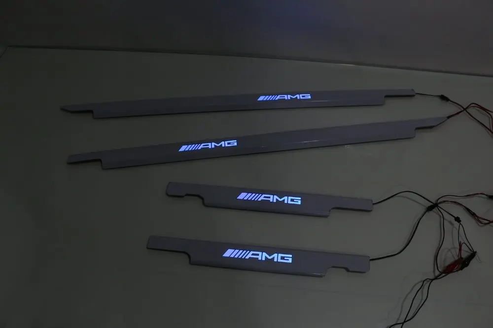 EOsuns светодиодный заглушка для движущихся дверей Nerf бары и подножки подсветка порога двери для Mercedes-Benz G500 G63 G55 G65 AMG 1990