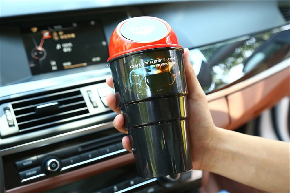 Автомобильный мусорный бак ca Trashbin Мини Автомобильный мусорный бак мусорный контейнер внутренние аксессуары Универсальный PP автомобильный мусорный бак