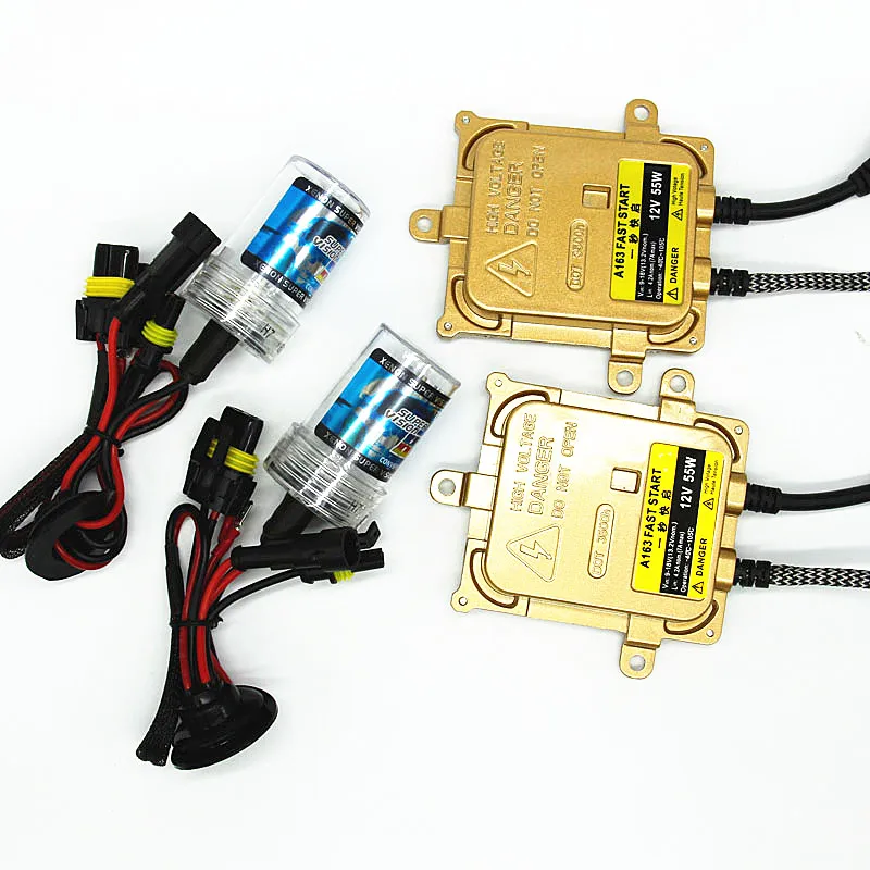 Комплект ксеноновых ламп HID с тонким балластом 12 В 55 Вт H4 H7 H11 9005 9006 HB3 HB4 H1 H3