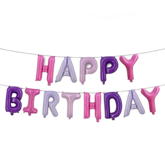 HappyBirthday H13 13 шт письма с поздравлениями с днем рождения воздушные шары набор вечерние принадлежности шары ко дню рождения набор детский душ с днем рождения шары буквы алфавита - Цвет: HappyBirthday H13