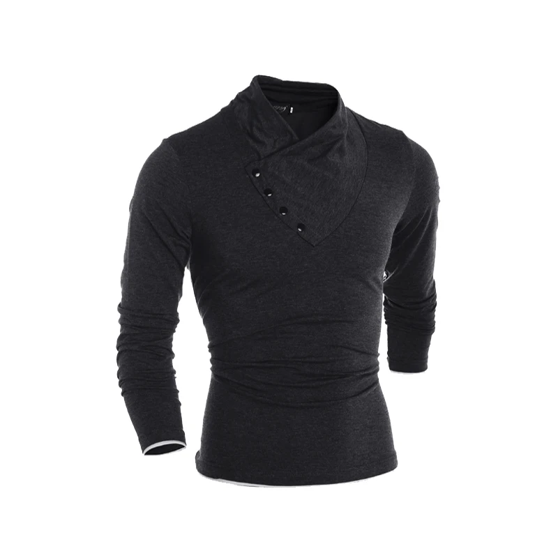 Футболка мужская эластичная с длинным рукавом осень 2020|mens long sleeve t-shirt|brand t shirt ment men