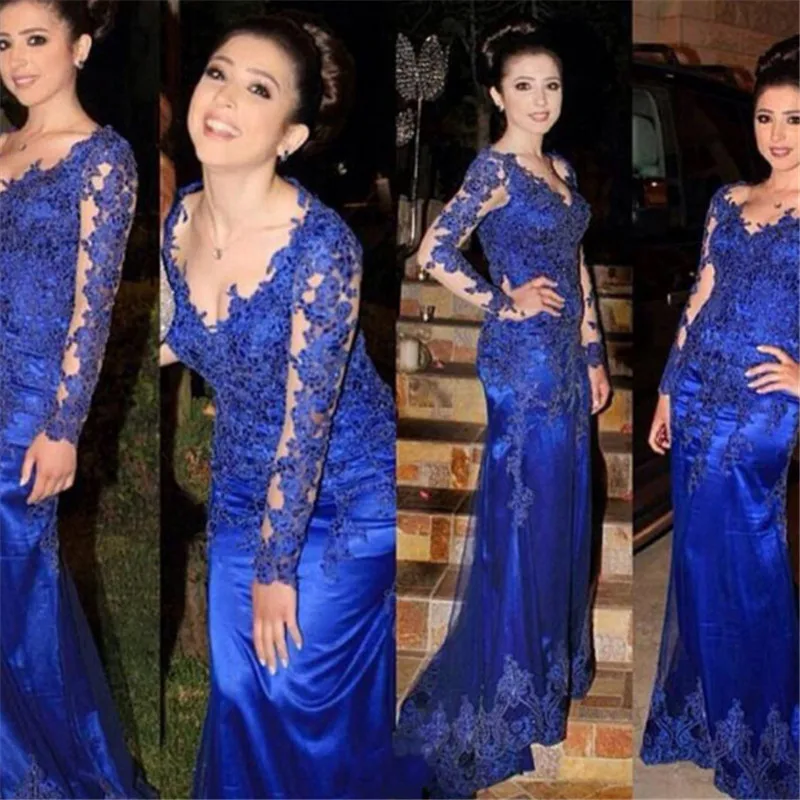 Long prom dress 2016 Amazing Sleeve V-Neck Appliques Lace Tulle Vestido de festa Women dresses | Свадьбы и торжества
