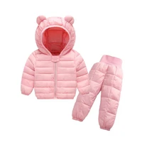 liligirl childrens winter down clothes sets 2021 baby girls warm jacket coatpant overalls suit and boys clothing costume new