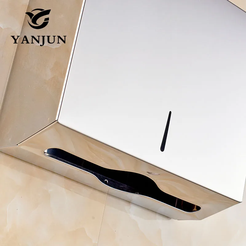 Yanjun настенное крепление из нержавеющей стали, один раз, несколько раз, C-Fold, диспенсер для бумажных полотенец, полировка, готовая YJ-8671
