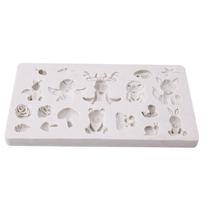 1 шт. лесная силиконовая формочка в виде животного Sugarcraft Fondant Mold инструменты для