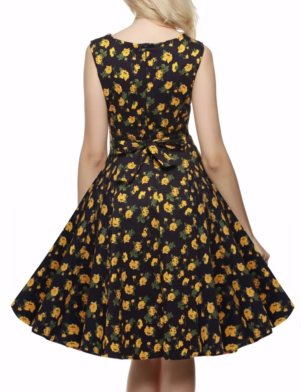 Belle Poque цветочный принт 50s 60s винтажные платья Одри Хепберн 2017 Новый стиль летнее