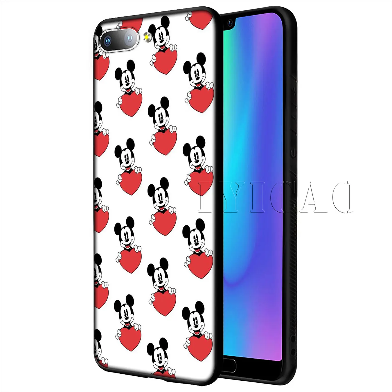IYICAO Mickey Mouse love Soft Case for Huawei P20 Pro P10 P8 P9 Lite Mini 2017 P Smart 2019 Cover |