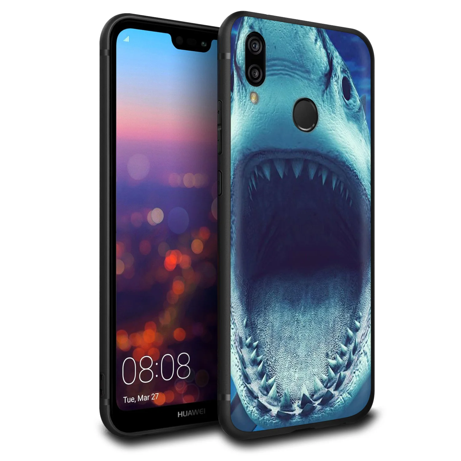 Чехол Lavaza с изображением большой белой акулы для Huawei P30 P20 P10 P9 P8 Mate 20 10 Pro Lite P Smart 2017 |