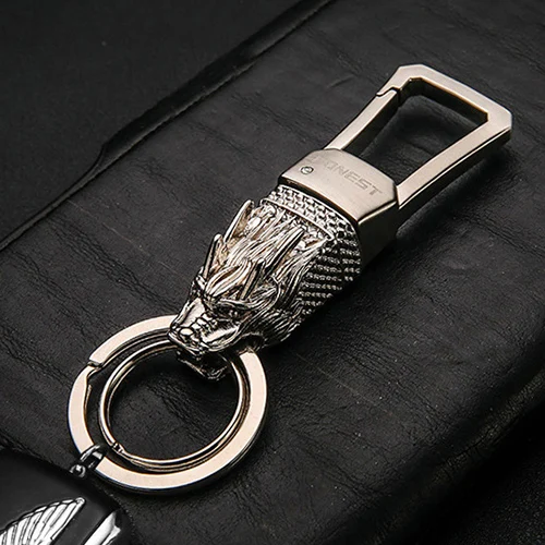 Silver Honest роскошные мужские автомобильные брелки, классический пользовательский брелок с надписями, трендовая сумка, подвеска, брелок, держатель, кольцо, ювелирные изделия, аксессуары - Цвет: Silver