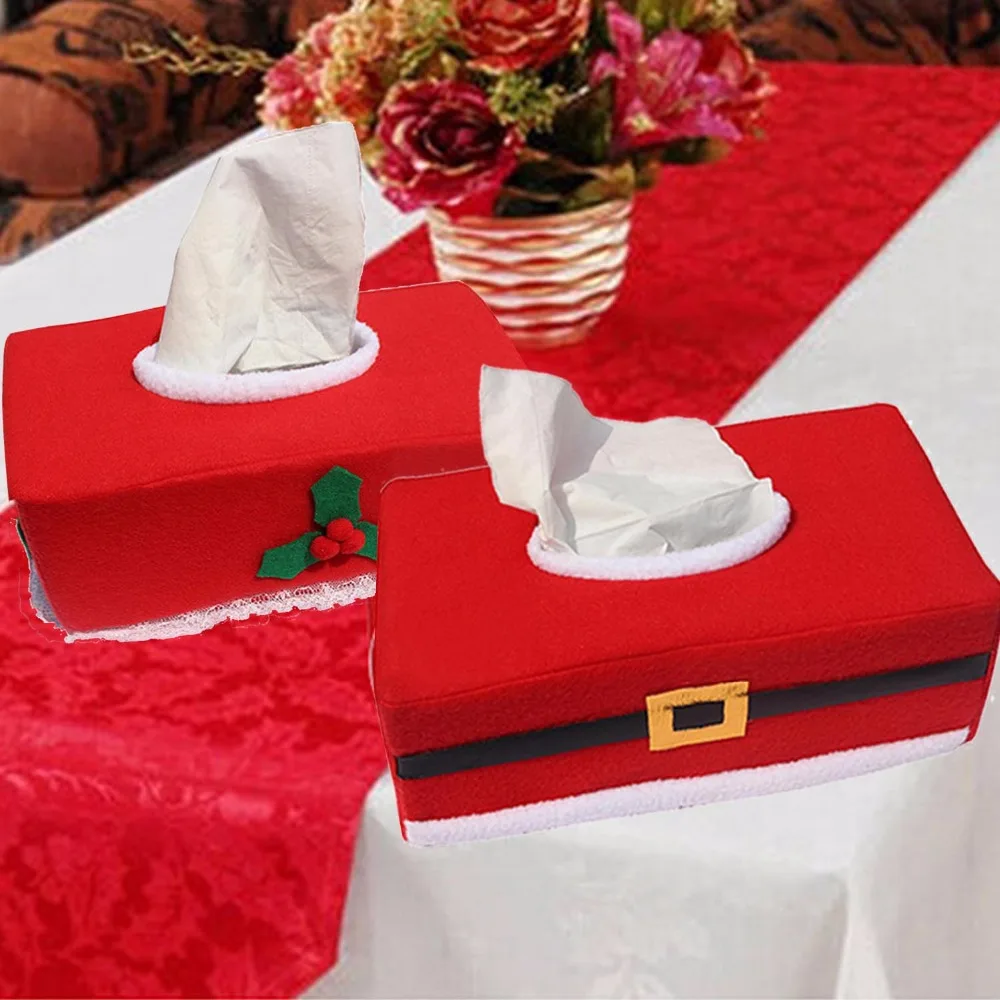 Милая коробка для салфеток стола держатель бумажные полотенца Рождественская