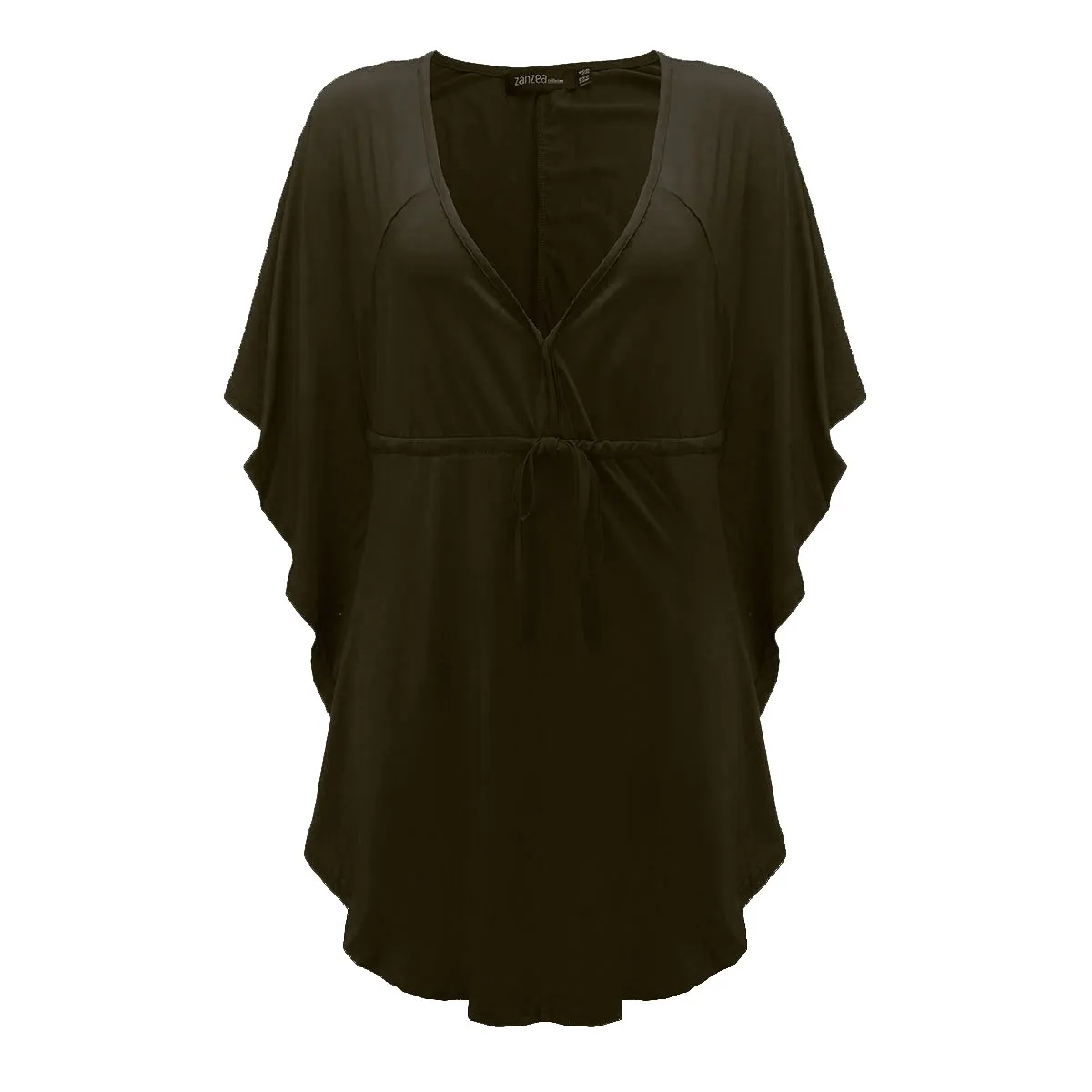 Army Green VONDA Pregnanct Женские повседневные блузы рубашки свободного кроя летние сексуальные асимметричные топы для беременных с v-образным вырезом и рукавами размера плюс - Цвет: Army Green