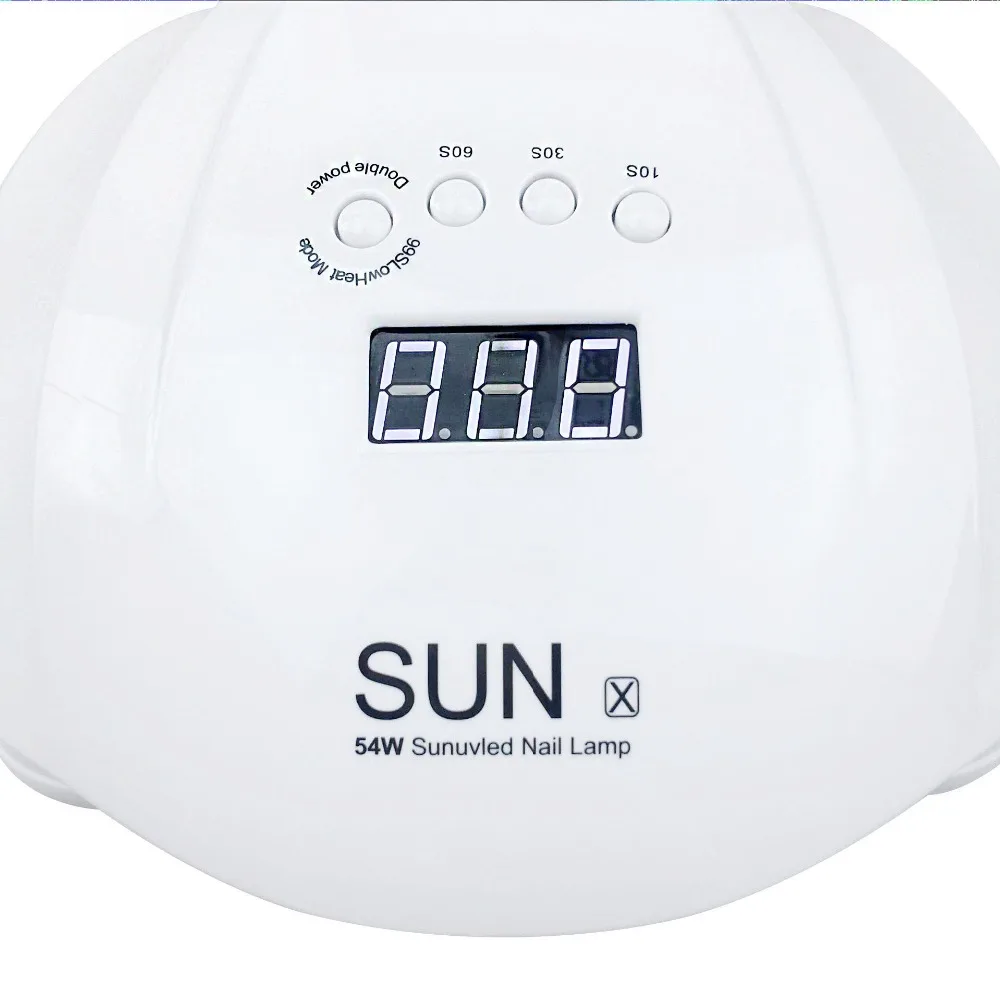 54 Вт SUNX UV лампа для лечения Ногтей сушильная машина для Полимеризации Гель УФ светодиодная лампа с инфракрасным зондирования 30/60/90s таймер умная сенсорная кнопка Ламповые ленты для
