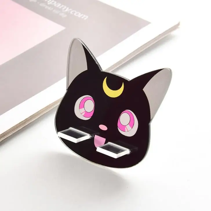 1 1 шт. Kawaii Moon Cat Pig Moon Star акриловый держатель для мобильного телефона Регулируемый держатель для планшета Настольный Держатель подставка держатели канцелярские - Цвет: 1