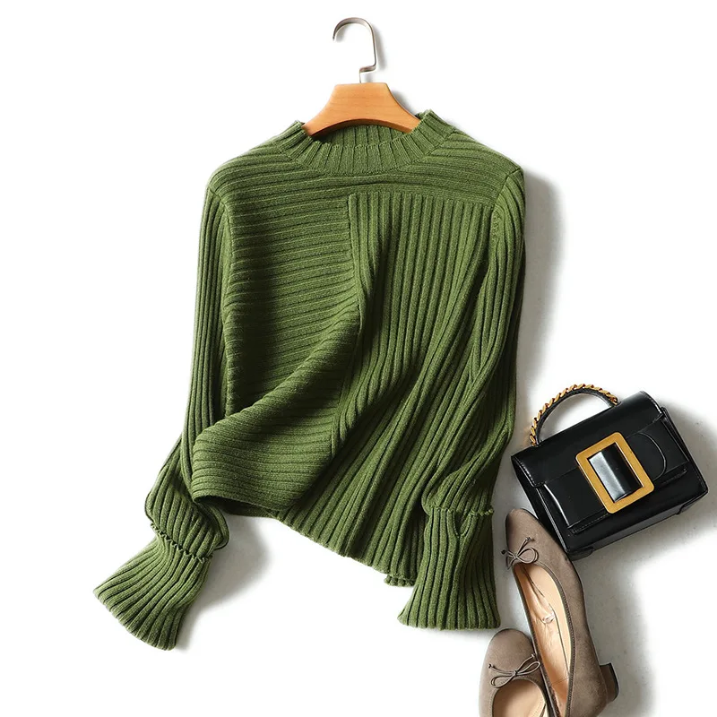 HIGH Quality Wool Cashmere Sweater Winter Women Fashion Solid Color Knitting Tops Female | Женская одежда