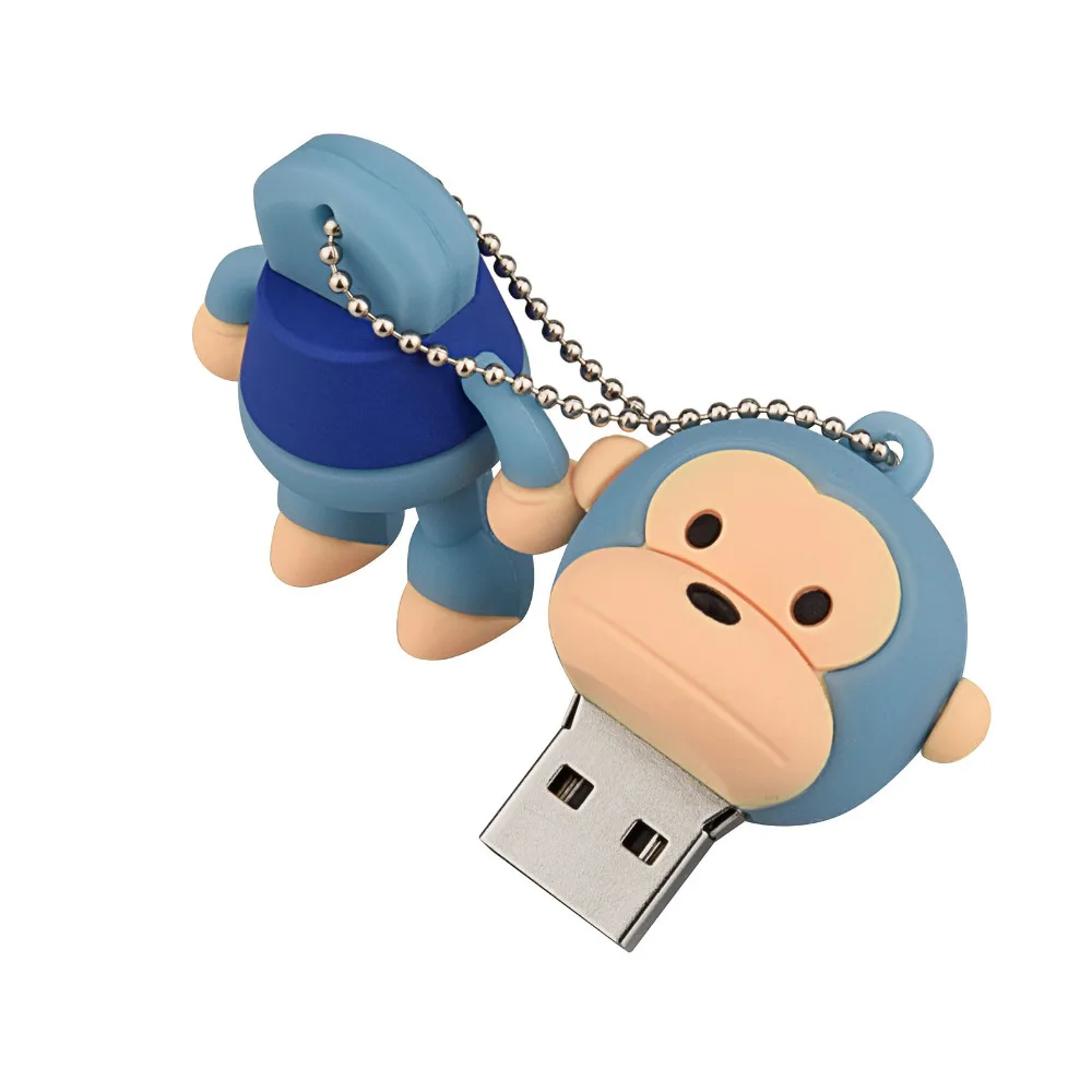 J boxing Blue 64 Гб USB флеш накопитель с забавной обезьянкой дизайн флешки карта памяти