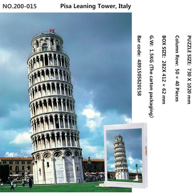 Известные живописные области здания головоломки 2000 штук взрослых мультфильм