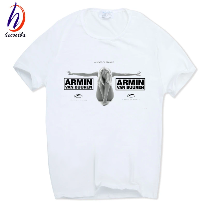 2018 футболка с логотипом Armin Van Buuren коротким рукавом и круглым вырезом надписью