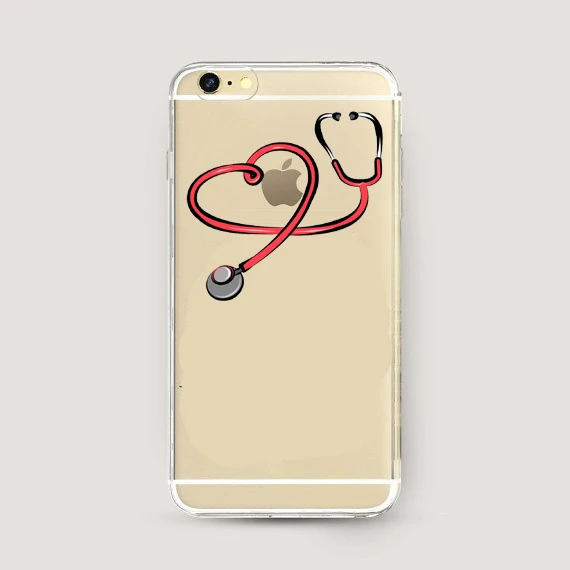 Прозрачный мягкий силиконовый чехол для телефона из ТПУ с рисунком медсестры