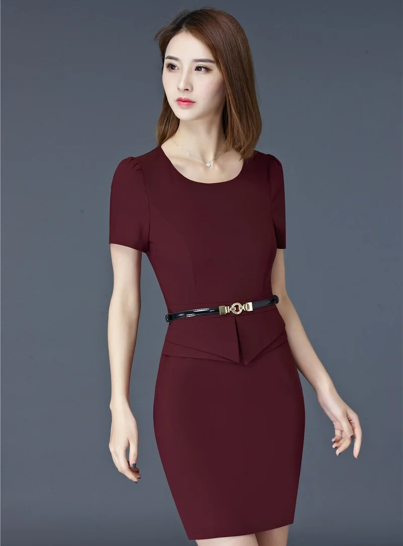 Деловые элегантные летние приталенные модные Профессиональные женские платья