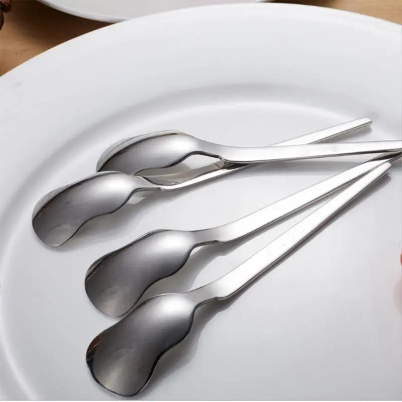 4 шт. корейский набор посуды форма цветка кофе сахар перемешивание ложка