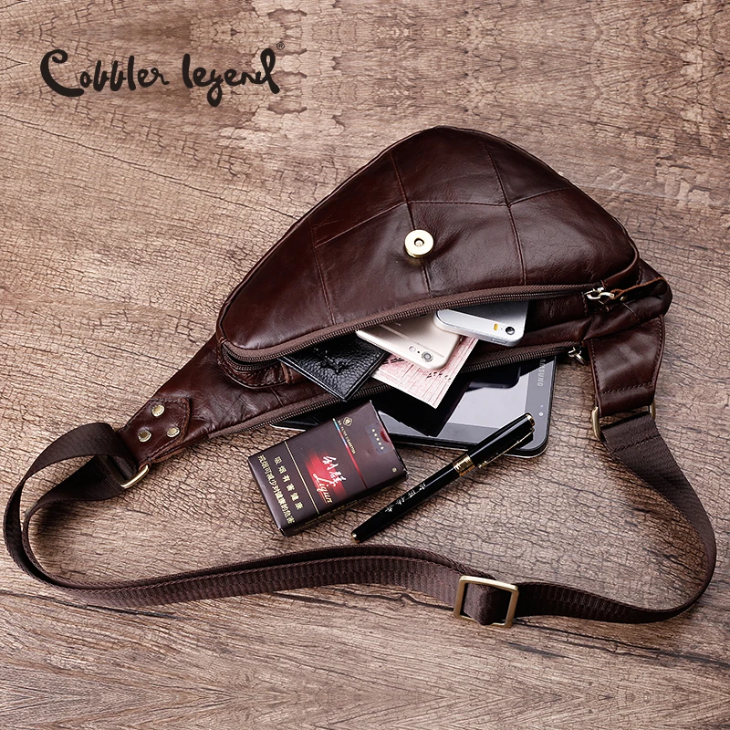 Cobbler Legend мужская сумка Кроссбоди из натуральной кожи повседневная нагрудная