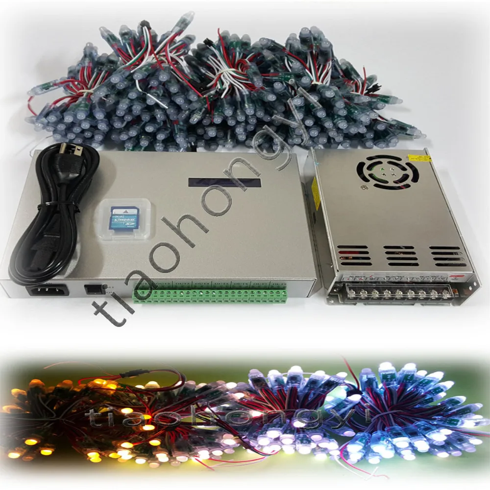3000 шт. 12 мм led WS2811 RGB пикселей цифровой + контроллер T300K 5 В 60 А питание 4 шт.|rgb pixel|led