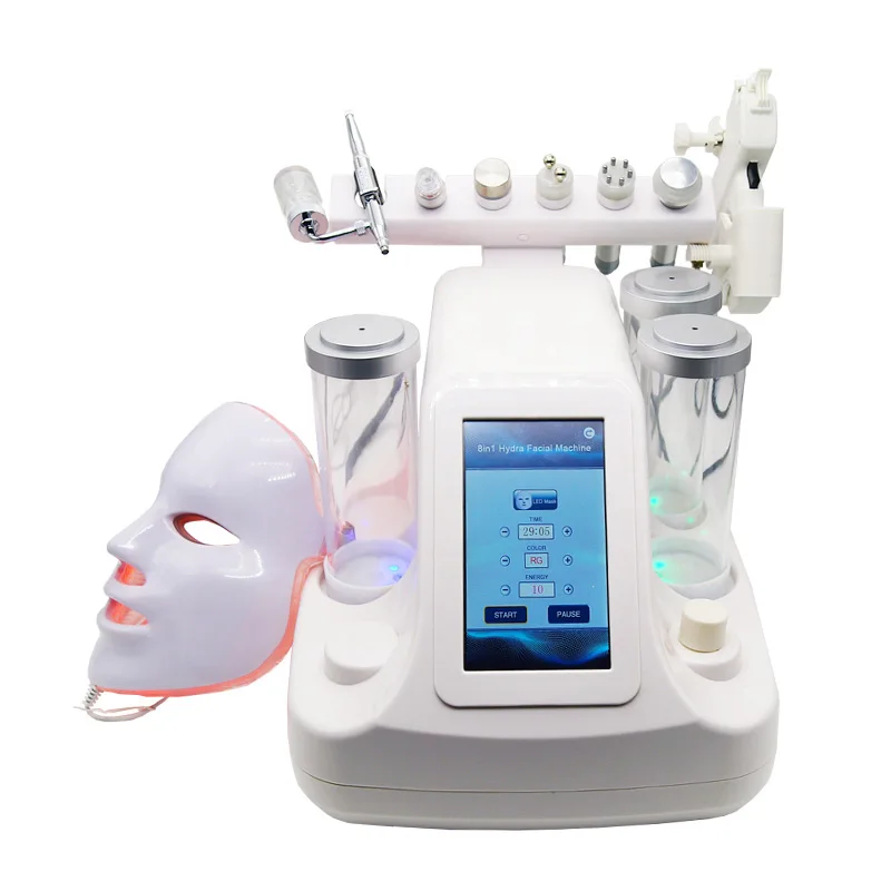 

Professional Beauty Solon Machine Strong Suction 8 In 1 Hydro Facial Machine Hydra Dermabrasion Facial Cleaning