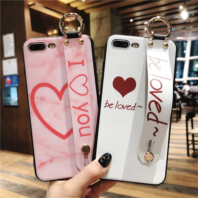 Для iPhone X Розовый Прекрасный Чехол+ пленка из закаленного стекла для iPhone 6 6 S 6splus 7 7plus 8 8 plus милый персиковый чехол